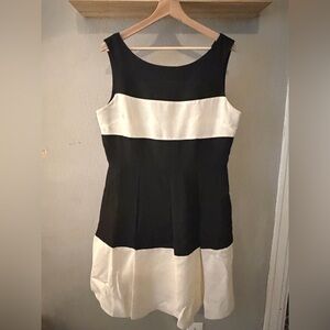 Kate Spade Black and Cream Midi Dress
